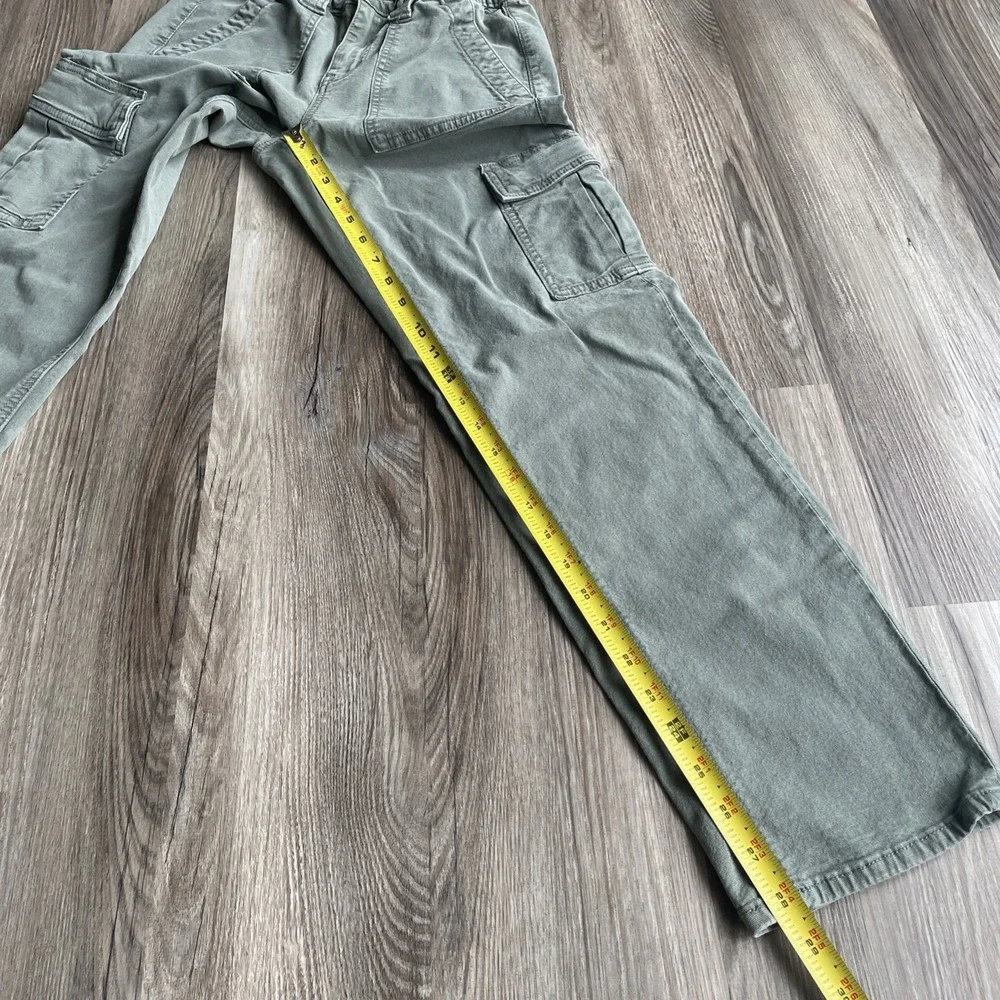 American Eagle‎ Cargo Pants Womens Size 2 Green Stretch Straight Leg Gorpcore